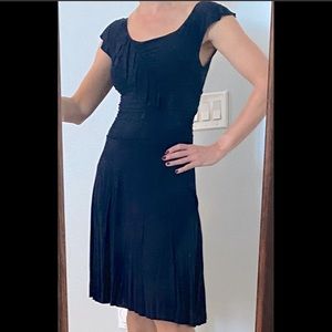 Navy Bailey 44 knit ruffle accent dress, size S